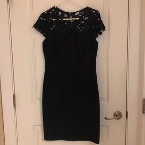 Black half lace dress